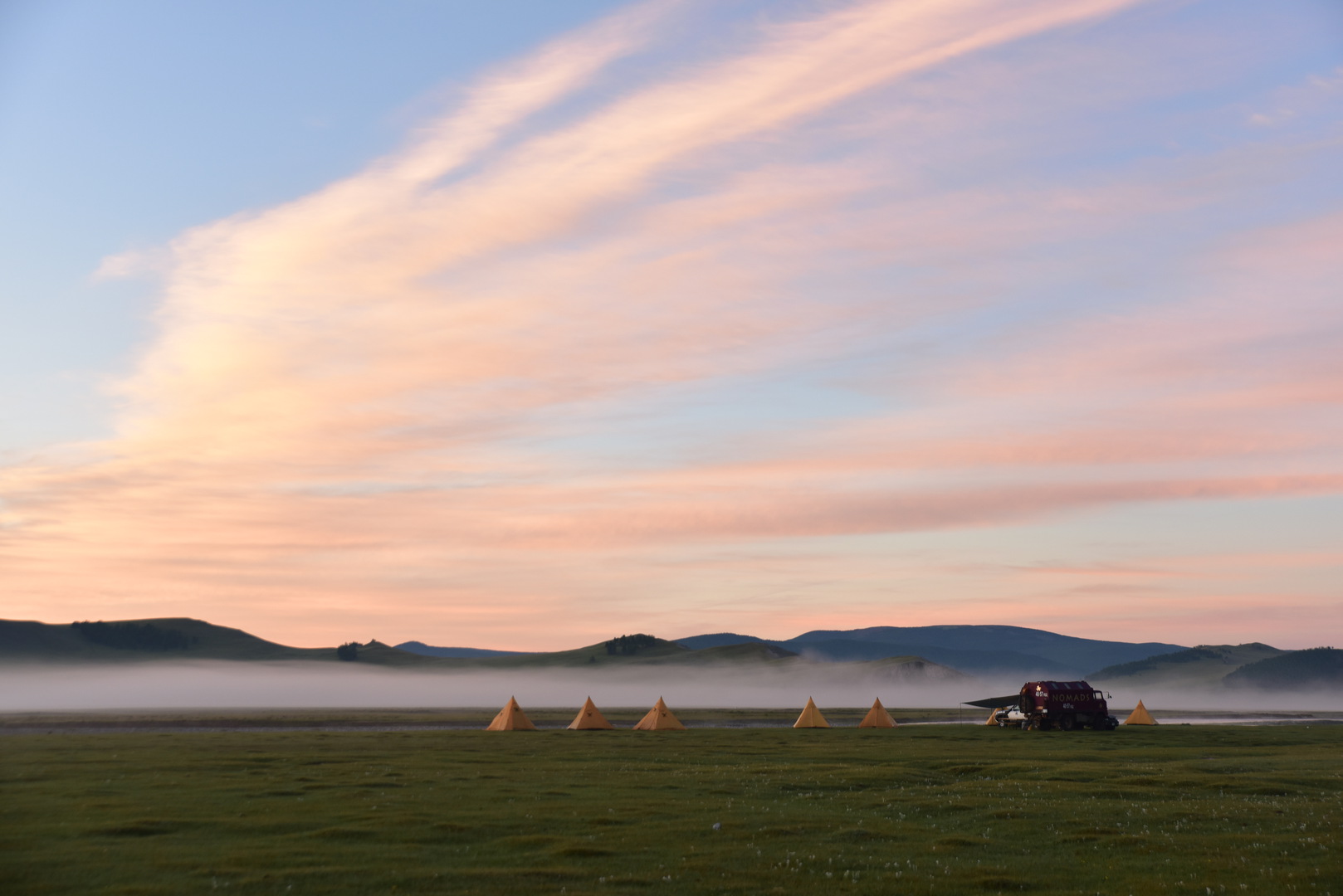 Frühmorgens in der Mongolei