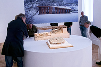 kleine ArcModell des Stararchitekten Kengo Kuma Onomatopoeiahitekten