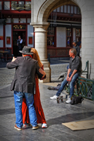 Tanz auf einer Straße in Brüssel