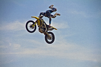 der Sprung beim Motocroos
